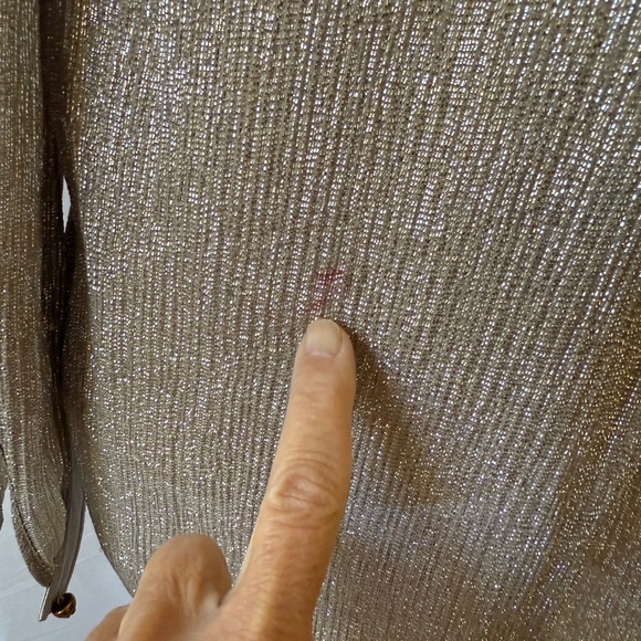 TORY BURCH CASPIAN METALLIC LAME TUNIC TOP HOLIDAY SPARKLY FLOWY ELEGANT LUXE 2 - Picture 9 of 12